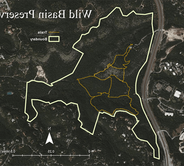 野生盆地保护区航空地图